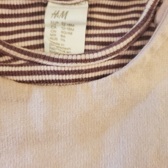 H&M shirt and romper dress set 12-18 month - Picture 3 of 3